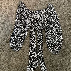 cheetah tie top